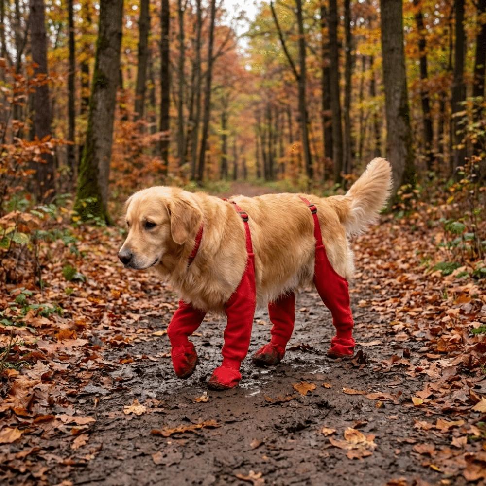 Non-Slip Pet Shoe Covers Adjustable Outdoor Dog Shoes Dog Booties Dog Rain Shoes Outdoor Walking