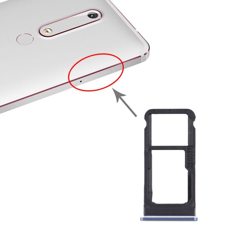 Θήκη Κάρτας SIM + Θήκη Κάρτας SIM / Θήκη Κάρτας Micro SD για Nokia 6.1 / 6 / TA-1043 TA-1045 TA-1050 TA-1054 TA-1068