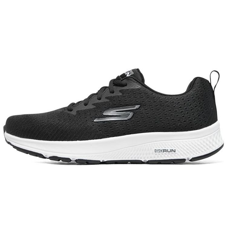 Skechers Go Run Consistent Cushioning Fabric Shock Absorption Durable Low Top Running Shoes Men running shoes Black White 220375-BKW 43.5