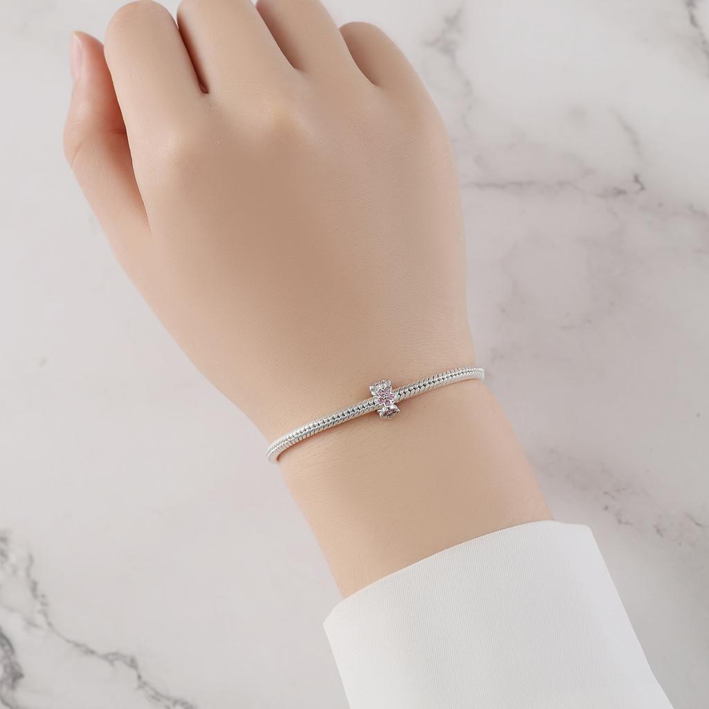 Beads Copper Charms Original Zircon Cherry Seed Beads Fit Bracelet Jewelry Diy Women Fine Gift Accessory