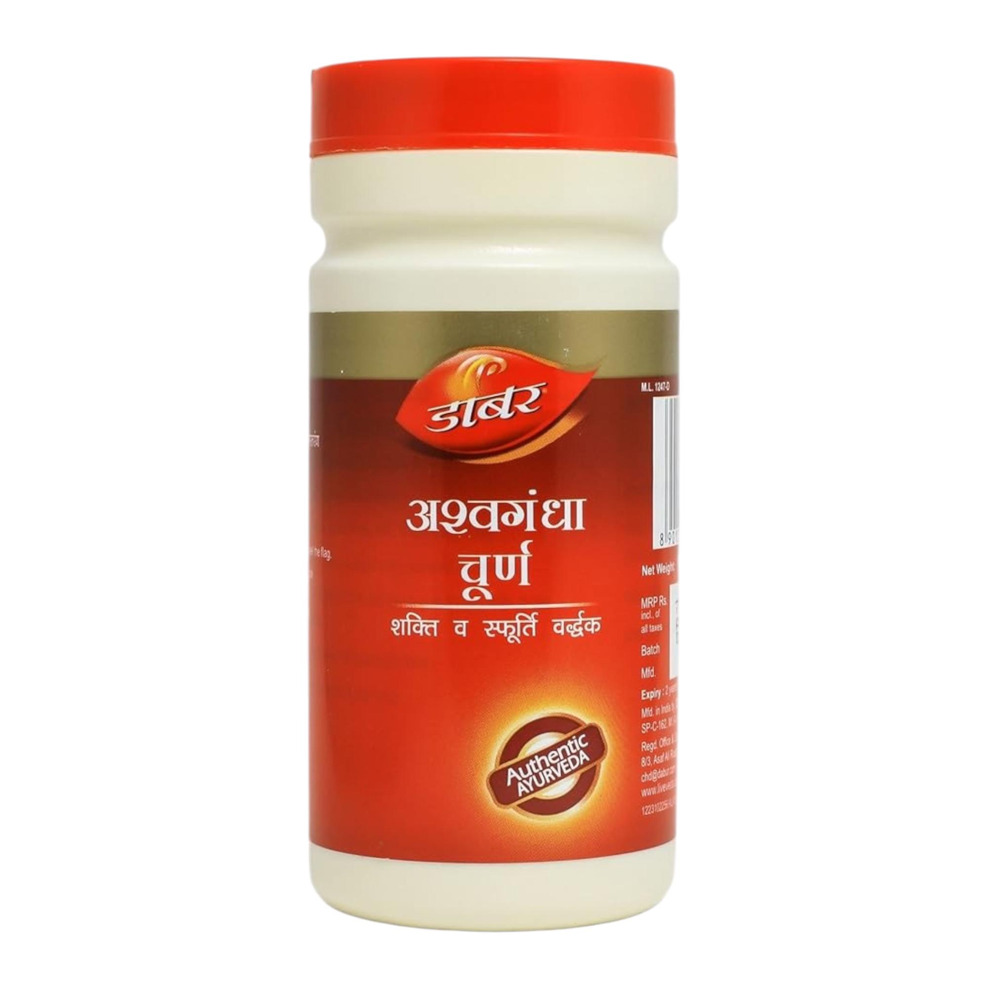 

Dabur Ashwagandha Churna 100g Pack For Vitality Strength Energy Herbal Supplement