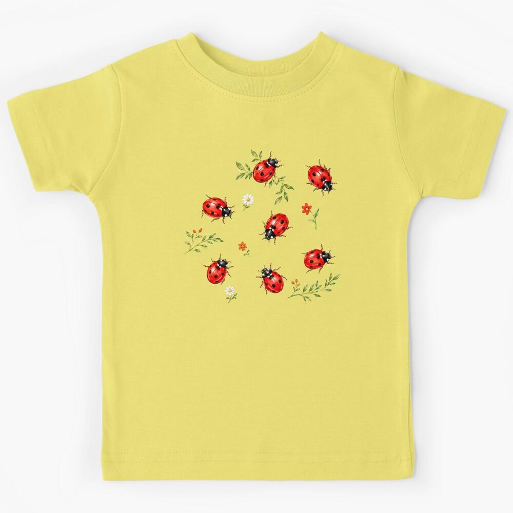 Vintage Ladybug, Retro Ladybug Graphic, 90s Y2K Bug, Cute Nature Lover Kids T-Shirt 140
