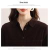 Women's Spring/Autumn Corduroy Long Sleeve Shirt Dress - Slimming, Age-Reducing Fit