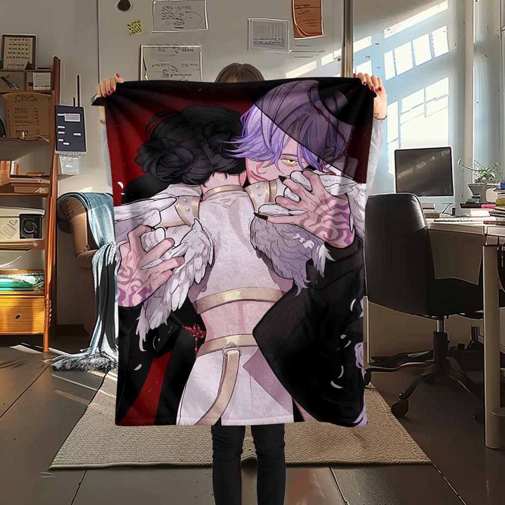 1 Stück Kpop Dämonenjäger Druck Flanelldecke, Hohe Qualität für alle Jahreszeiten, Heimdekoration, Wärme und Komfort, Perfekt für Weihnachtsgeschenke