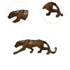 Leopard Figurine for Home Shelf, Animal Craft Walking Sculpture