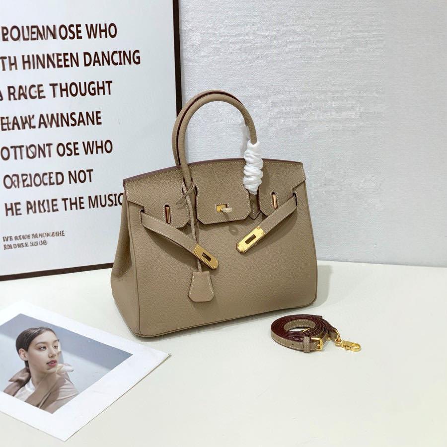 Platinová taška telecí kůže + vzor větve 2024 zámek úložný velkokapacitní kabelka Kelly taška taška přes rameno lehký luxus