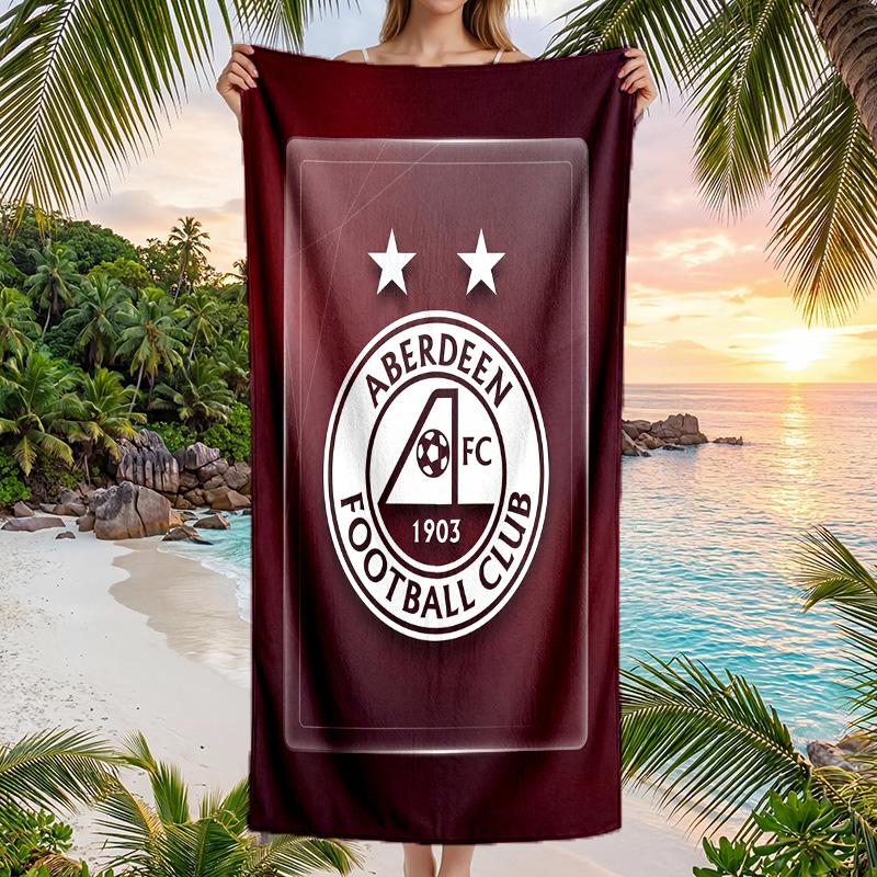 Asciugamano da Spiaggia Asciugatura Rapida Aberdeen FC Stampa Microfibra Assorbente Portatile da Viaggio Asciugamano da Nuoto