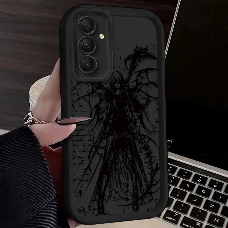 Cyberpunk Angel Retro For Samsung Galaxy Case S24 S23 S22 S21 Ultra Plus Fe A55 A54 A53 A52 A35 A25 A15 A14 5G Phone Y2k Cover