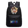 One Piece Anime School Backpack Kids Lightweight Ergonomic Dual-Shoulder Bag With Geometric Print Oxford Fabric
