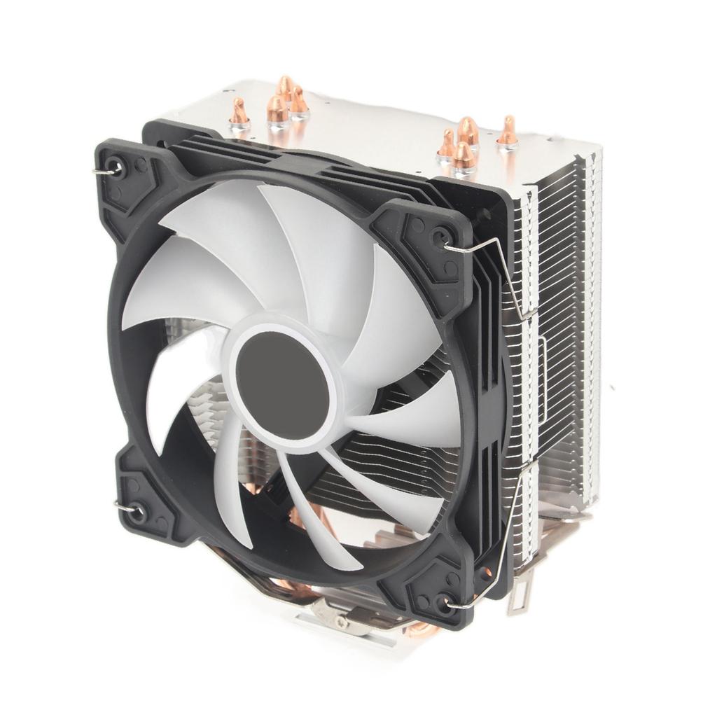 CPU Fan Desktop Mute Tower CPU Radiator Four Copper Tube Pure Copper RGB Chassis Cooling Fan
