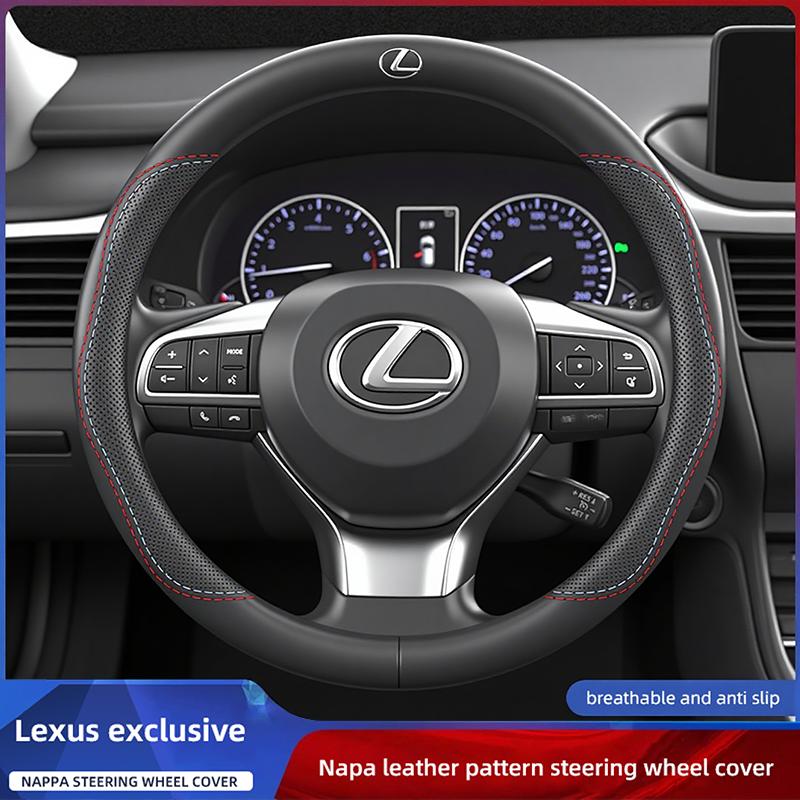 Lexus Car Leather Steering Wheel Cover Anti-slip Accessories For Lexus F SPORT ES RX NX LS UX LM LX GX LC RZ IS CT GS RC HS SC