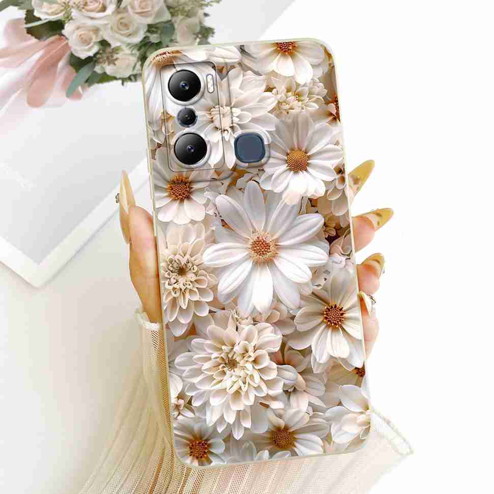 Für Infinix Hot 20i X665C X665E Hüllen Blume Schmetterling Silikon Weiche Abdeckung Für Infinix Hot 20i Hot20i Handy Rückseite Hülle