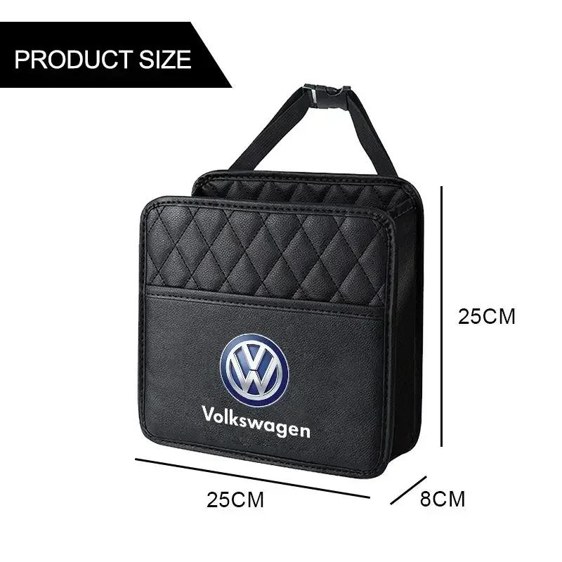 For VOLKSWAGEN VW GTI B5 2025 Hot For Volkswagen Seat Storage Bag PU Leather Box Storage Bag Phone Tissue Drink Purse For VolkswSZ10