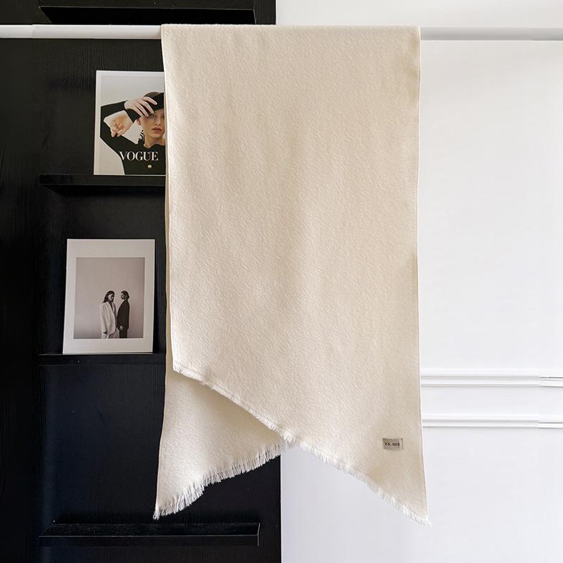 New Winter Cashmere Scarf For Women Soft Solid Color Tassel Shawl Wrap Thick Warm Blanket Echarpe Pashmina Female Scarves