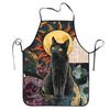 1pc Funny Witch Cat Apron with Purr-fect Chef - Unisex Kitchen Apron Suitable for Cooking, Baking, Gardening, Bib for &, Witch Costume Accessory for H