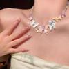 God of atmosphere! Super Immortal Summer Colored Butterfly Collarbone Chain Year Design Necklace Necklace