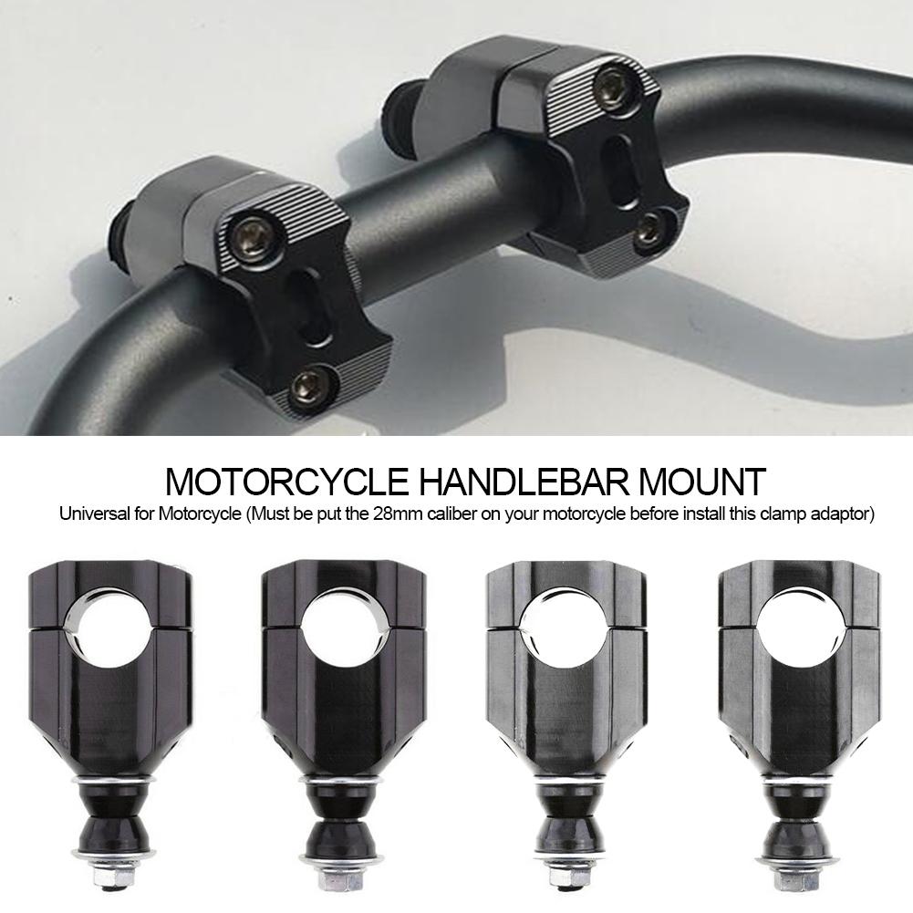 2PCS 28mm CNC Aluminum Universal Motorcycle HandleBar Fat Bar Mount Clamps Risers Lifter Dirt Bike Motorcycle 1 1/8"