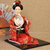 Japanese Kimono Geisha Doll Silk Figure Sitting Posture Style 14inch Japanese Cuisine Decoration Hotel Supplies New Year Gift