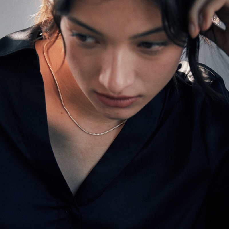 verte [925 silver] Un.silver.197 / fin anse dew necklace (gold)