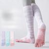 Female Spring and Autumn Professional Fitness Yoga Pilates Dance Non Slip Silicone Five Finger Tube Socks