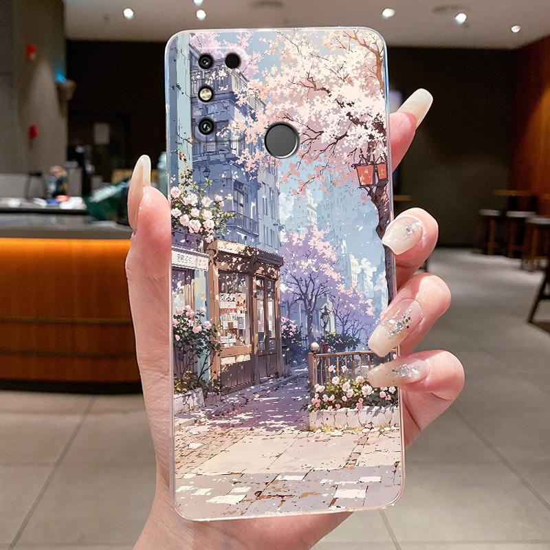 Casing For Honor 9A MOA-LX9N Case Aesthetic Luxury Cute Cool Boys Girls Pattern Transparent Soft Silicone Back Cover Phone Case