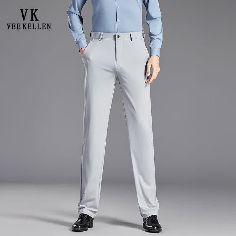 VEE KELLEN Men's Ice Silk Straight-Leg Casual Pants