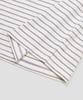 AGOD Contrast Denim Collar Stripe Half T-Shirt [Ivory]