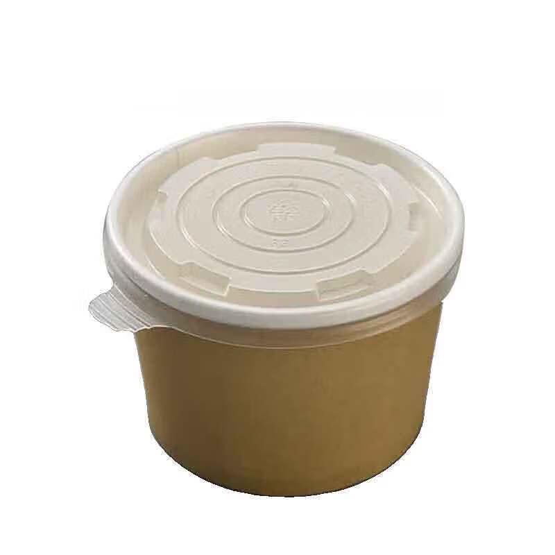 Homeglen Disposable Kraft Paper Bowls with Lids