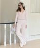 Lojanneu Sweet Dreams Lace Flare Pants (Pink)