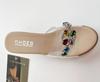 2025 Women's Chain Platform Wedge Sandals: Summer Holiday Style with 9.0cm Thick Sole & Rhinestone Details