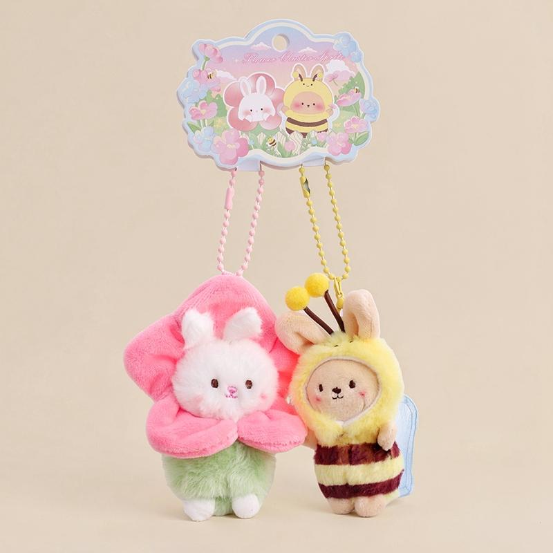 Kawaii Waldtier Plüschtier Niedliche Puppe Anhänger Sammlung Mit Biene Kaninchen Und Schmetterling Für Teenager Zubehör