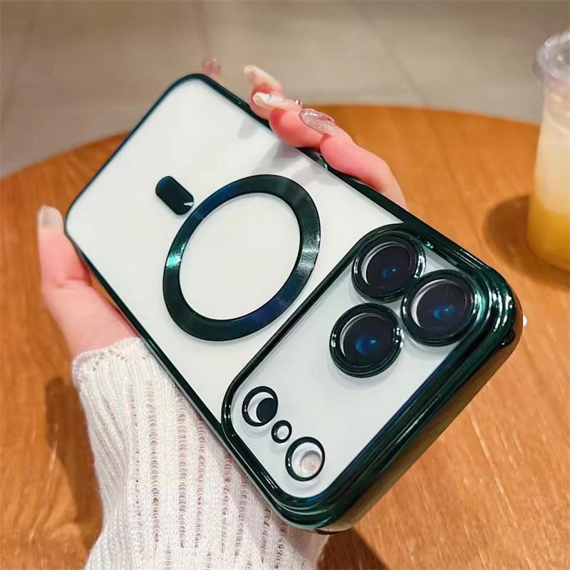 High Quality Plating Silicone Case For IPhone 17 Air 17 Pro Max Magnetic Wireless Charg Camera Protect Cover