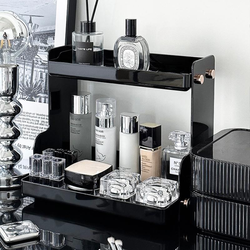 Akryl Kosmetik Opbevaringsboks Makeup Organizer Hylde Lag Bordplade Hudplejeprodukter Parfumeholder Smykker Kosmetik Organizer