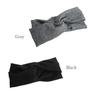 VINGTAINE Ribbed Turban Cross Hair Hairband, Headband, Accessory, Simple, Wide, Gray, HB-50-GY