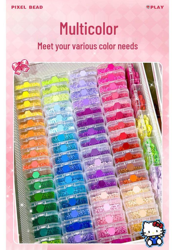 264-Color Fuse Beads 2.6mm, 1kg Pack - Safe & Eco-Friendly Refill