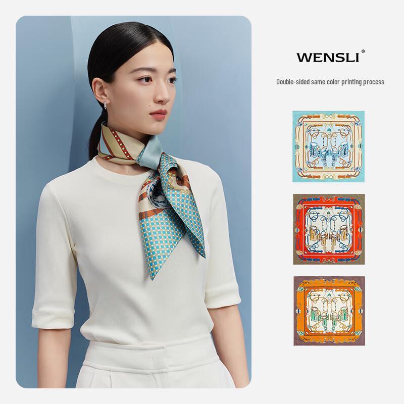 WENSLI Oriental Auspice Mulberry Silk Scarf Shawl