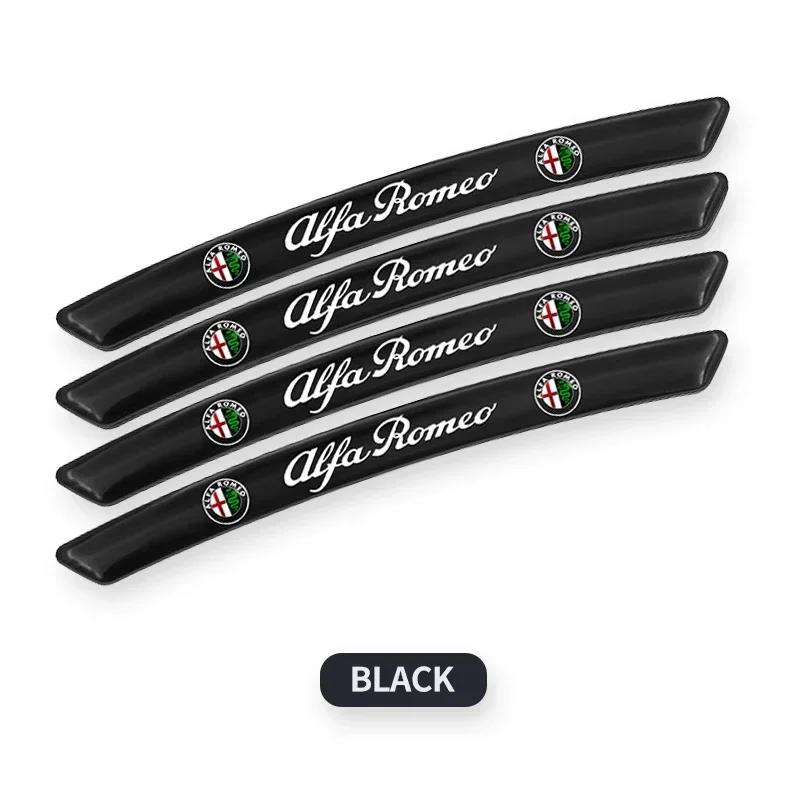 

For Alfa Romeo 4Pcs Metal Car Wheel Hub Rim Tire Decoration Stickers Auto Accessories For Alfa Romeo serpent Giulia 159 156 MITO