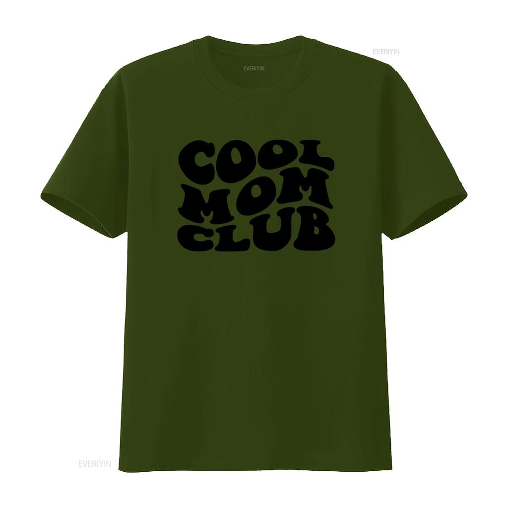 Cool Moms Club T Shirt Funny Mom Mama Design for Trendy vintage Washed streetwear homme Unisex graphic Top For Everyday Wear
