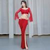 Professional Belly Dance Costume Set With Crop Tops Pants And And Hip Scarf For Stage Performances And Practice
