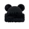 Autumn and winter cute bear ears wool hat women's plush warm fluffy autumn and winter big head circumference knitted hat