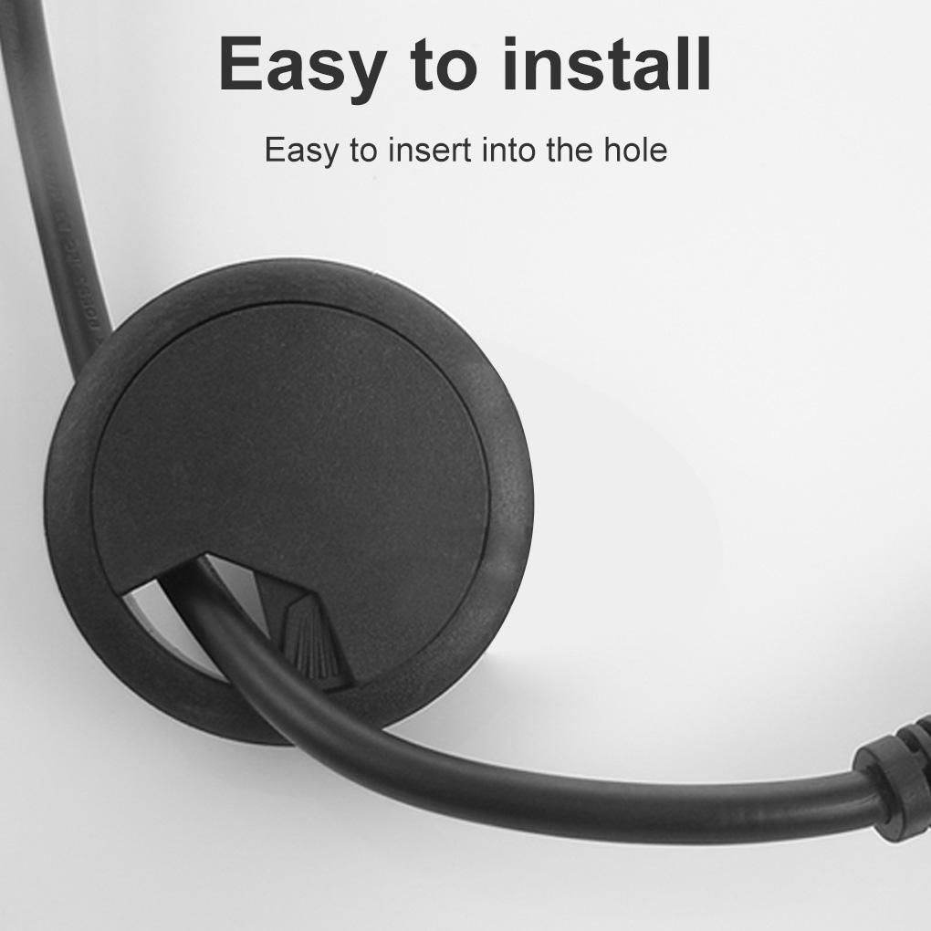 10pcs Desk Cord Grommet ABS Computer Cable Hole Cover Movable Round Desk Cord Hole Cover Plastic Computer Grommet