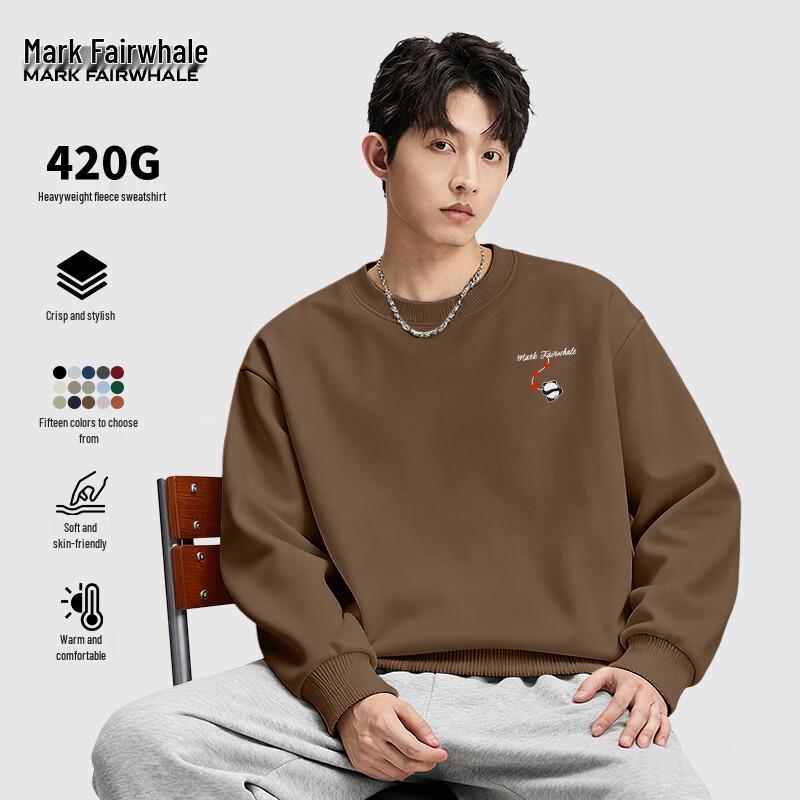 

Mark Fairwhale Men s Heavyweight Fleece-Lined Crewneck Sweatshirt L