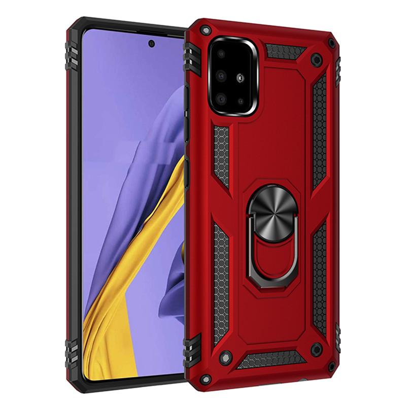 For Samsung A51 A71 A21S A21 A31 A41 A01 A11 Armor Magnetic Metal Ring Case For Galaxy A10 S A20 E A30 A50 A70 A40 A60 A80 A90