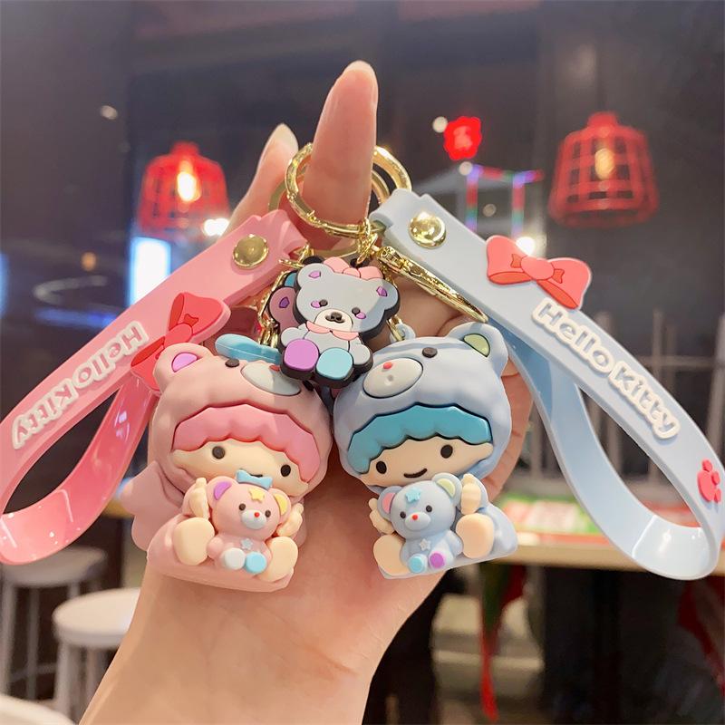 Cartoon Cute Girl Heart Pet Keychain Couple Bag Pendant Car Key Chain