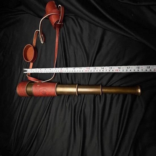 Piraten-Fernrohr Messing-Teleskop, Handfernrohr, Geschenk für Kinder und Freunde, 45,72 cm