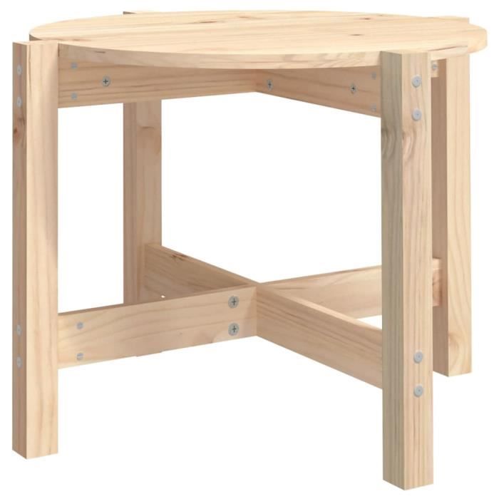 VidaXL Table basse Ø 62,5x45 cm Bois massif de pin 822302