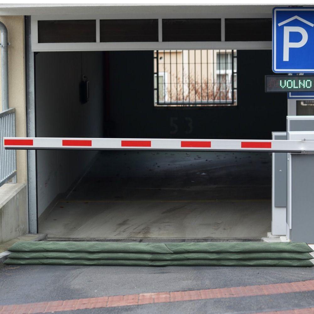 4PCS Canvas Flood Protection Sandbag 4ft X 6 In Gree Sandbag for Flooding Reusable with Elastic Band Water Barrier Tube