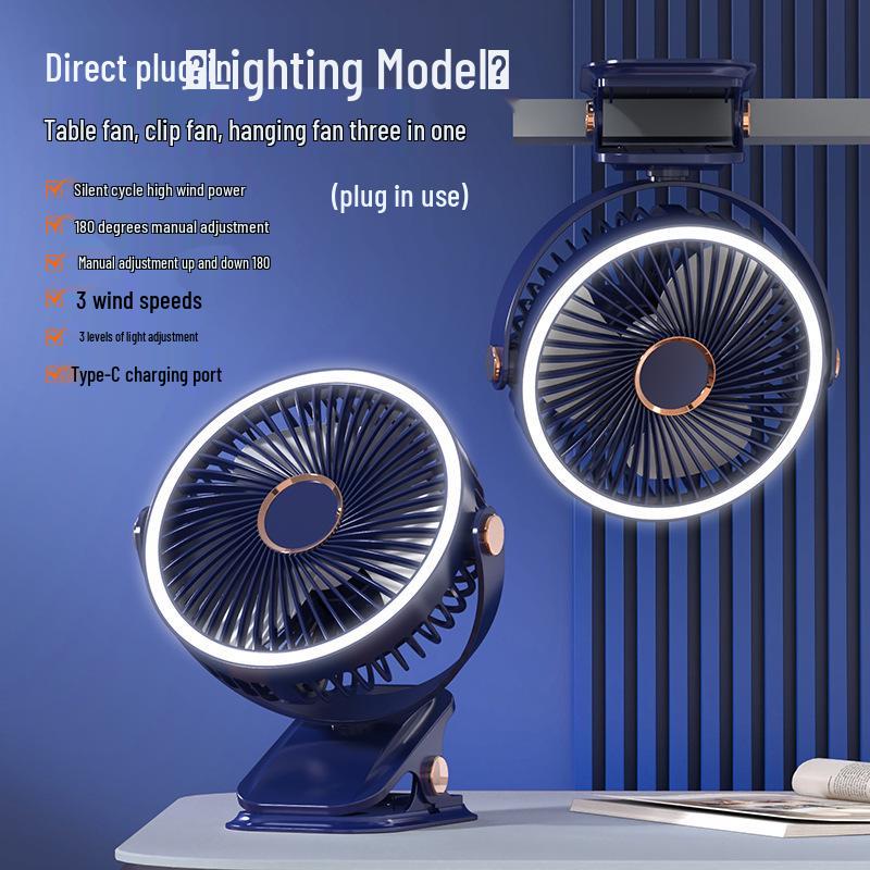 Portable USB Clip Fan: Handheld, Desktop, Baby Carriage, Outdoor, and Bedside Charging Fan