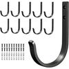 Niffgaff 10-Pack Wall Outdoor Hooks for Hanging Coat - 30LB Screw In Metal Hanger Wall Mount, for Closet, Door, Bathrooms, Outside, for Towel,