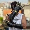 Shadow Nazgul Gauntlets  Handcrafted Blackened Brass-Coated Gothic Armor Gloves with Dark Fantasy Detailing for LARP, Cosplay, Renaissance